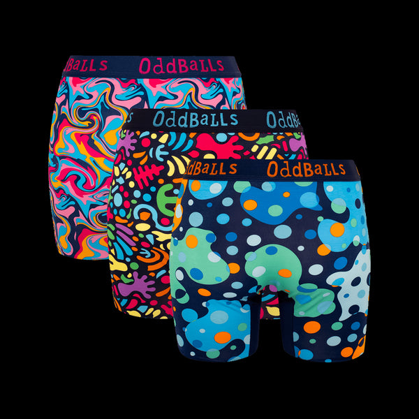 Galaxy Bundle - Ladies Bamboo Boxer Shorts 3 Pack Bundle