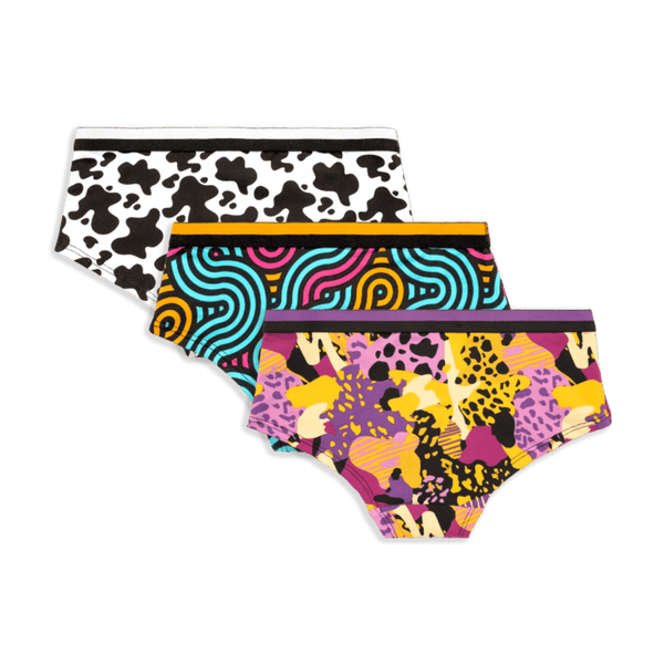 Happy Pants Bundle - Girls Cotton Knickers 3 Pack back