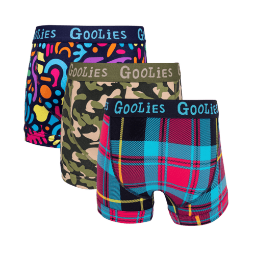 Happy Pants Bundle - Kids Cotton Boxer Shorts 3 Pack