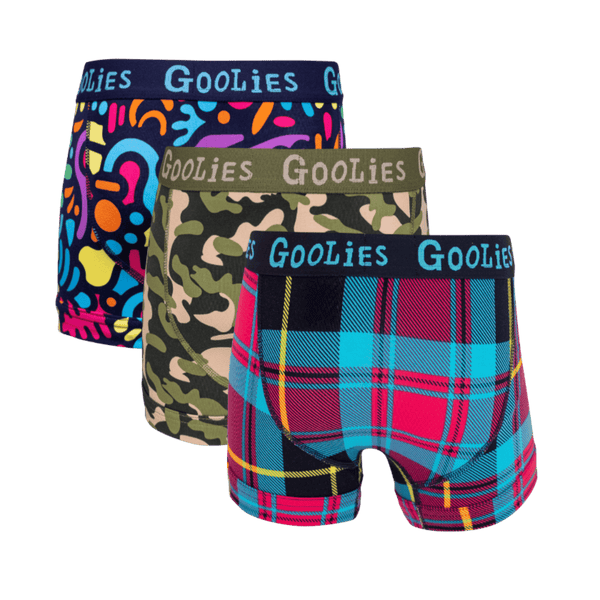 Happy Pants Bundle - Kids Cotton Boxer Shorts 3 Pack back