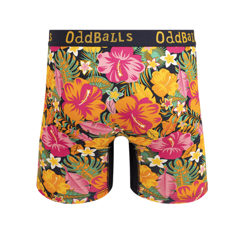 Hibiscus - Mens Bamboo Boxer Shorts