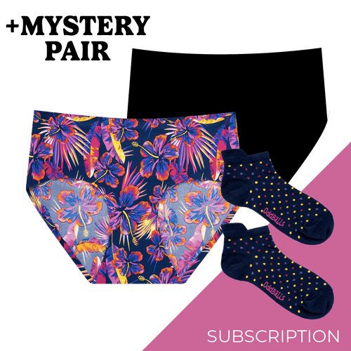 Women's Full Seamless Briefs Subscription - 12 Months Prepaid (Free Socks + Free Delivery!)