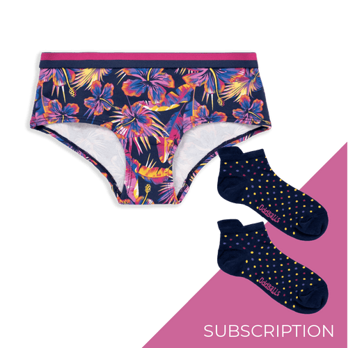 Girlies Girls Knickers Subscription - Monthly (Free Socks + Free Delivery!)