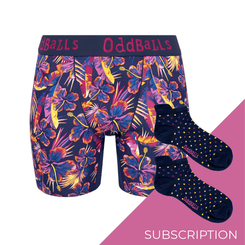 Women's Patterned Bamboo Boxer Shorts Subscription - 12 Month Prepaid (Free Socks + Free Delivery!)