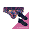 Women's Patterned Brief Knickers Subscription - Monthly (Free Socks + Free Delivery!)