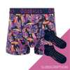 Men's Patterned Cotton Boxer Shorts Subscription - 12 Months Prepaid (Free Socks + Free Delivery!)