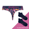 Women's Patterned Thong Subscription - Monthly (Free Socks + Free Delivery!)