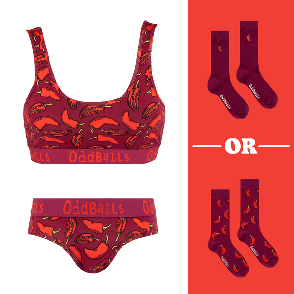 Hot Stuff Bundle - Womens Matching Set & Socks