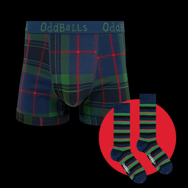 Highlands Bundle - Mens Boxer Shorts & Matching Sock