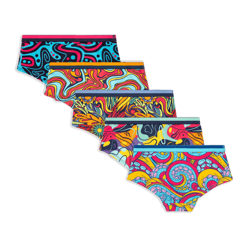 Island Time Bundle - Girls Cotton Knickers 5 Pack