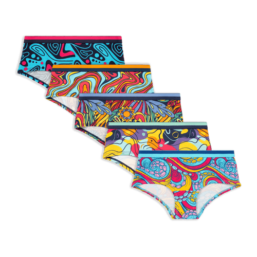 Island Time Bundle - Girls Cotton Knickers 5 Pack