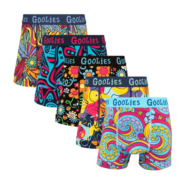 Island Time Bundle - Kids Cotton Boxer Shorts 5 Pack front