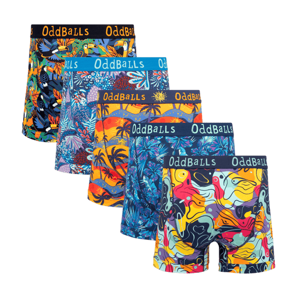 Island Time Bundle - Mens Boxer Shorts 5 Pack back