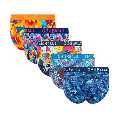 Island Time Bundle - Mens Cotton Briefs 5 Pack