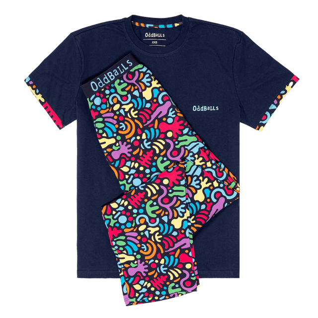 Mens Long Pyjamas - Jurassic - Long & T-Shirt