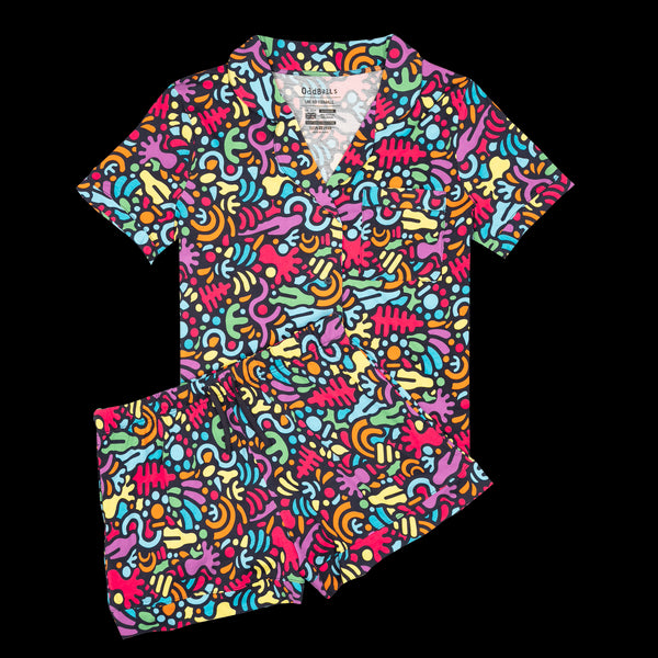Jurassic - Modal Women's Short Button Up Pyjamas Set