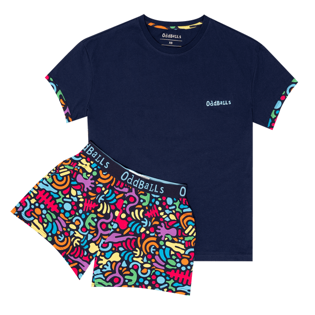 Womens Short Pyjamas - Jurassic - Shorts and T-Shirt