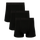 Stealth Black - Mens Cotton Boxer Shorts 3 Pack