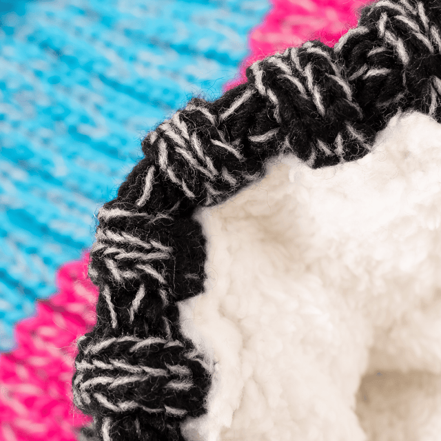 Black and pink bobble hat sales