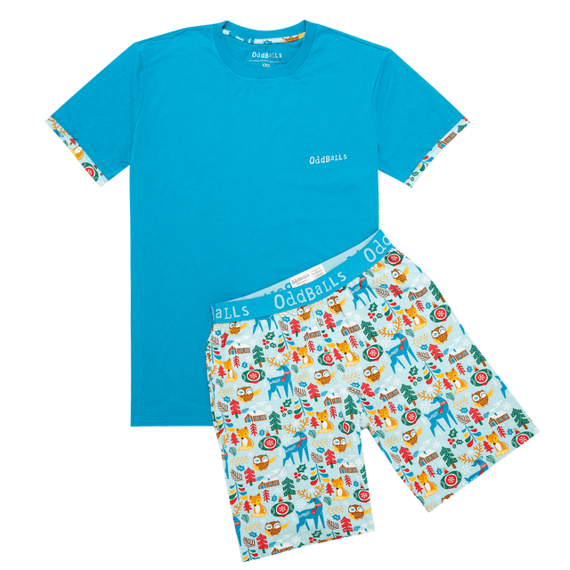 Mens Short Pyjamas - Lap Land - Shorts & T-Shirt