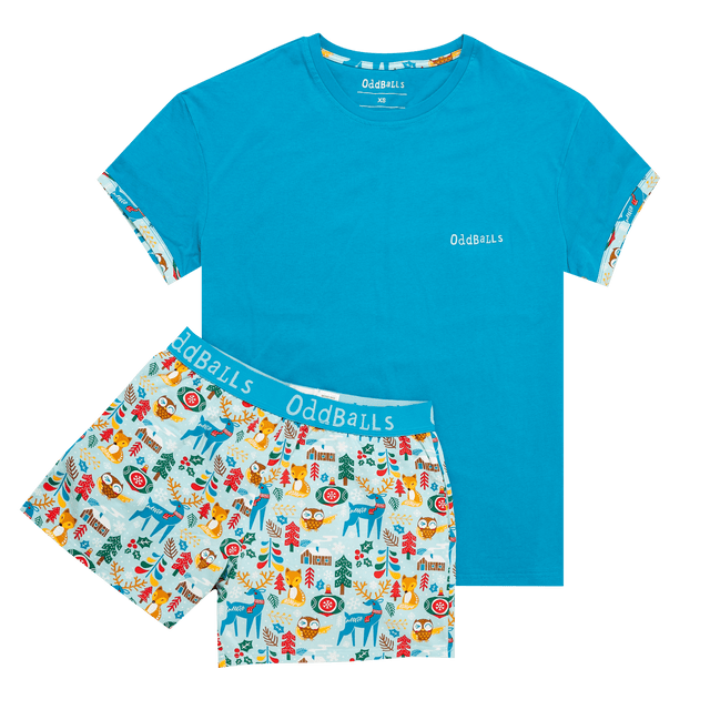 Womens Short Pyjamas - Lap Land - Shorts and T-Shirt