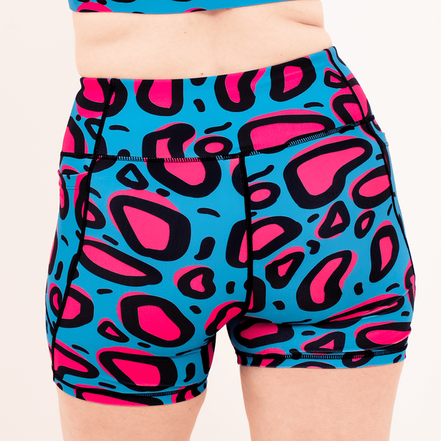 Lazy Leopard Ladies Gym Shorts