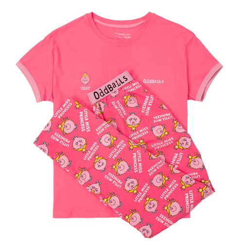 Womens Long Pyjamas - Little Miss Princess - Trousers & T-Shirt