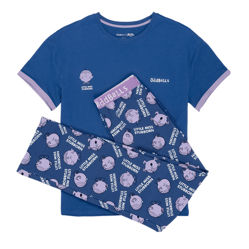 Womens Long Pyjamas - Little Miss Stubborn - Trousers & T-Shirt