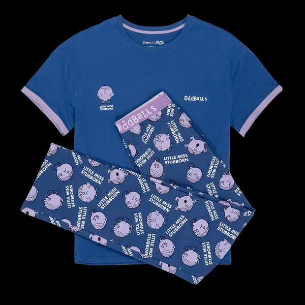 Womens Long Pyjamas - Little Miss Stubborn - Trousers & T-Shirt