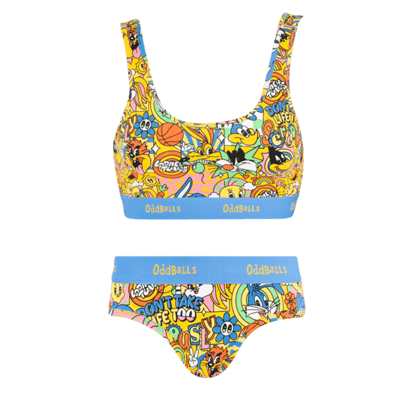Looney Tunes Bundle - Womens Bralette & Briefs Matching Set front