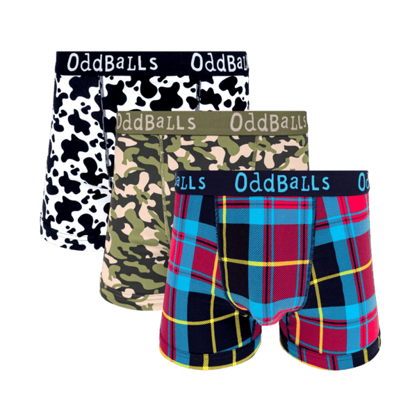 Loyal Favourites Bundle - Mens Cotton Boxer Shorts 3 Pack front