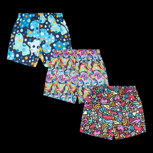 Let Loose Bundle - Mens Loose Fit Boxer Shorts 3 Pack