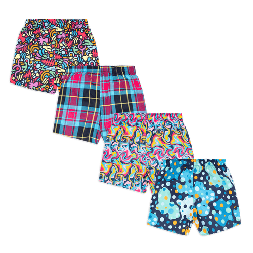 Let Loose Bundle - Mens Loose Fit Boxer Shorts 4 Pack