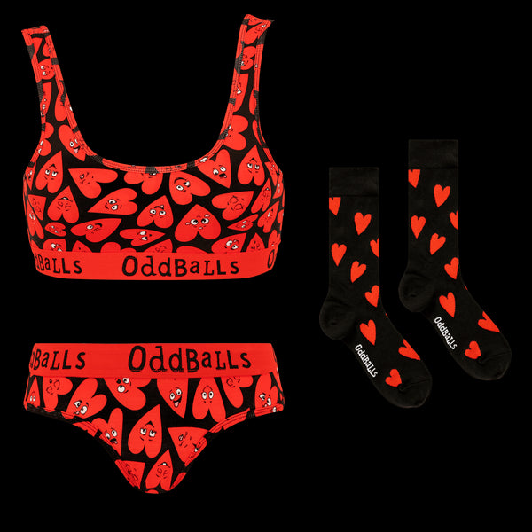 Loved Up Bundle - Womens Bralette, Brief & Matching Sock