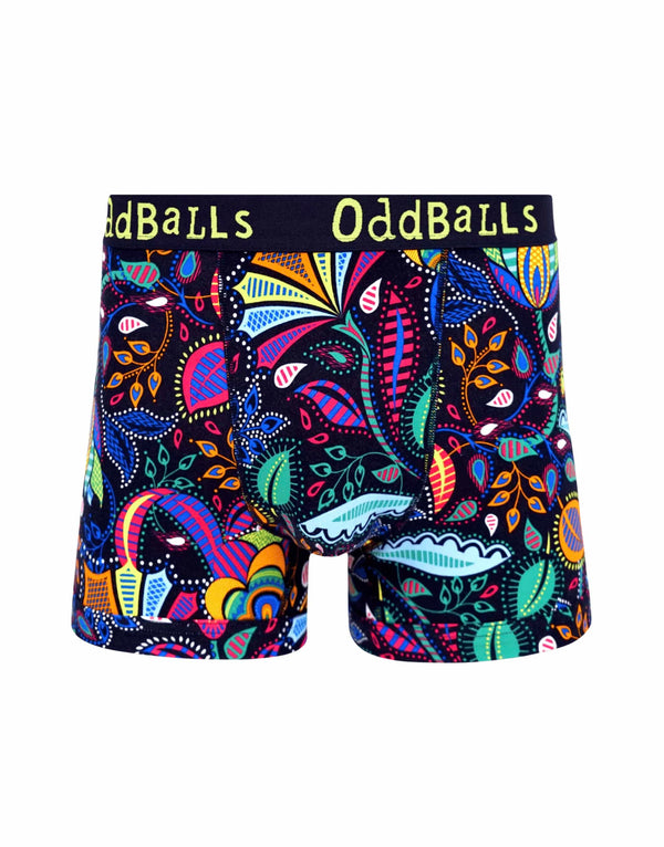 Botanical floral print cotton boxer shorts 3 pack