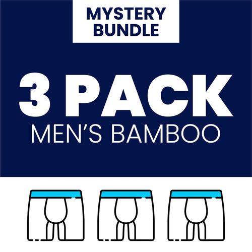 Mystery Bundle - Mens Bamboo Boxer Shorts 3 Pack Bundle