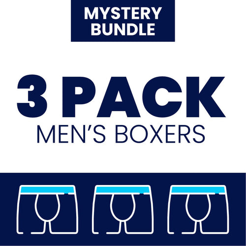 Mens Boxer Shorts Bundle - 3 Pack Mystery Bundle