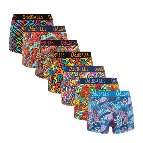 Midnight Sun Bundle - Ladies Cotton Boxer Shorts 7 Pack