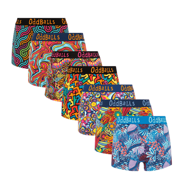Midnight Sun Bundle - Ladies Cotton Boxer Shorts 7 Pack front
