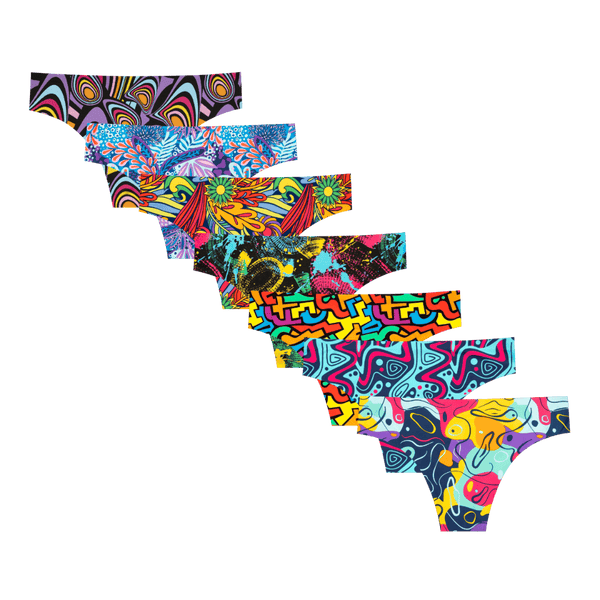 Midnight Sun Bundle - Ladies Seamless Brazilian Briefs 7 Pack back