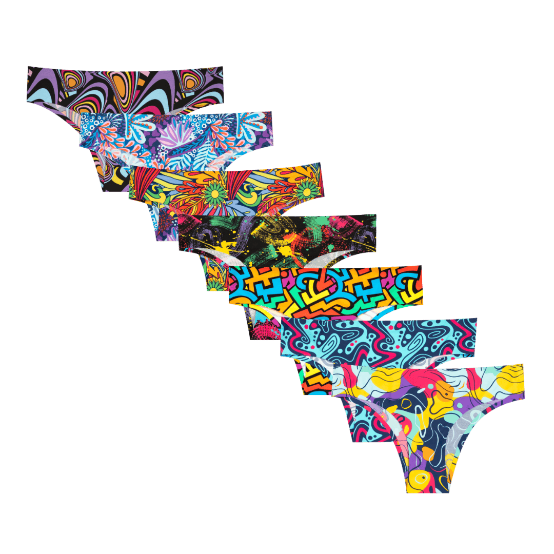 Midnight Sun Bundle - Ladies Seamless Brazilian Briefs 7 Pack front