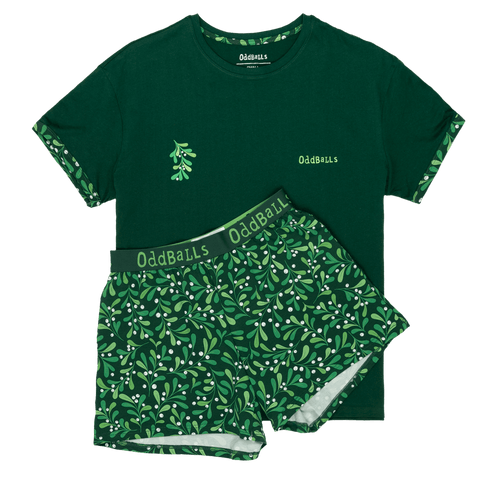Mistletoe - Women's Short Pyjamas Set (T-Shirt & Shorts)