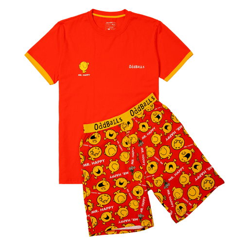 Mr Happy - Men's Short Pyjamas Set (T-Shirt & Shorts)