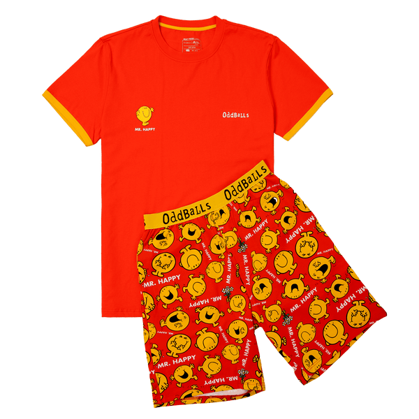 Mr Happy - Men's Short Pyjamas Set (T-Shirt & Shorts)