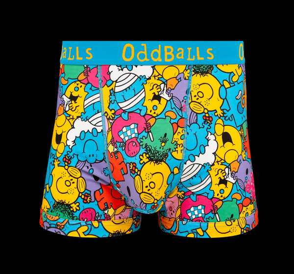 Mr Men Multi - Mens Cotton Boxer Shorts