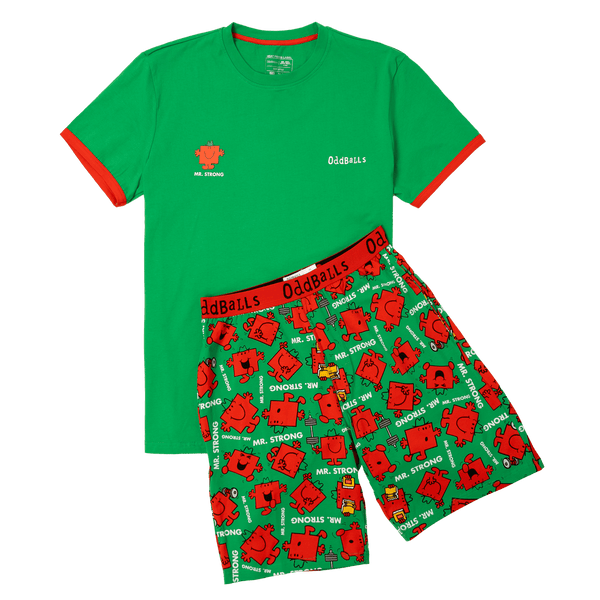 Mr Strong - Men's Short Pyjamas Set (T-Shirt & Shorts)