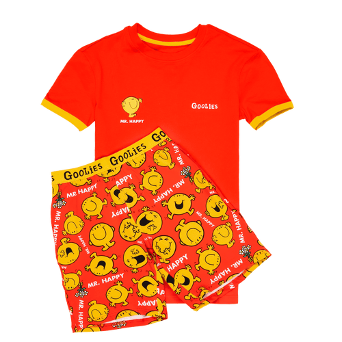 Mr Happy - Kids Short Pyjamas Set (T-Shirt & Shorts)