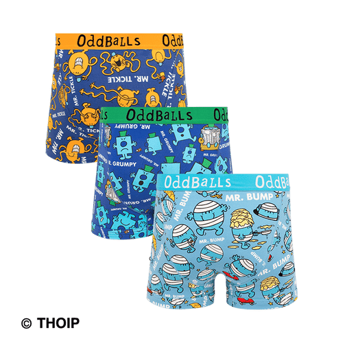 Mr Men Trio Bundle - Mens Boxer Shorts 3 Pack Bundle