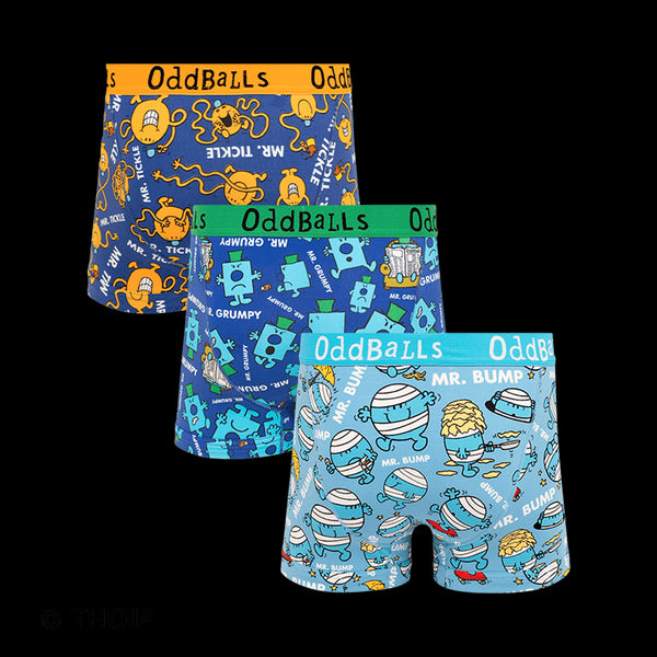 Mr Men Trio Bundle - Mens Boxer Shorts 3 Pack Bundle