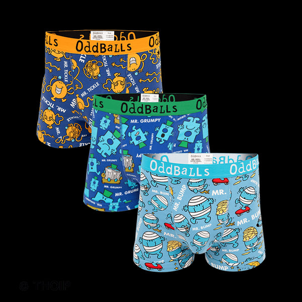 Mr Men Trio Bundle - Mens Boxer Shorts 3 Pack Bundle